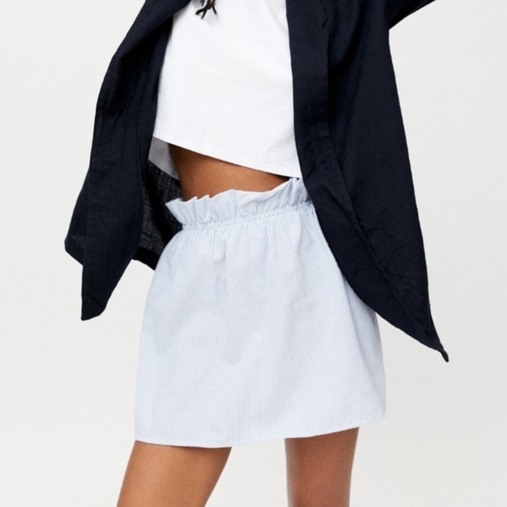 Urban Renewal‎ Recycled Stripe Pattern Paperbag Skirt: Size Medium/Large